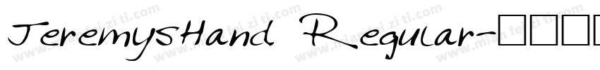 JeremysHand Regular字体转换